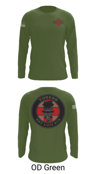 Long Sleeve Performance Shirt, Voodoo Medics, National Guard, Teamtime, Team time, sublimation, custom sports apparel, team uniforms, spirit wear, spiritwear, sports uniforms, custom shirts, team store, custom team store, fundraiser sports, apparel fundraiser
