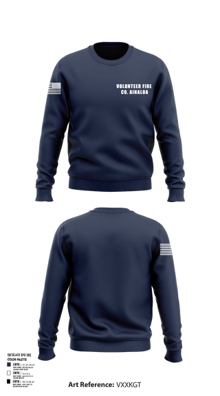 Crew Neck Sweatshirt, Volunteer Fire Co. Ainaloa, Fire Department, Teamtime, Team time, sublimation, custom sports apparel, team uniforms, spirit wear, spiritwear, sports uniforms, custom shirts, team store, custom team store, fundraiser sports, apparel fundraiser