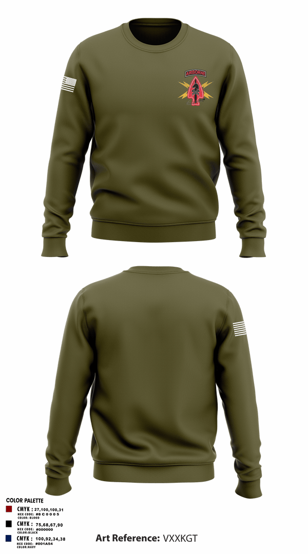 Crew Neck Sweatshirt, USASOC, Army, Teamtime, Team time, sublimation, custom sports apparel, team uniforms, spirit wear, spiritwear, sports uniforms, custom shirts, team store, custom team store, fundraiser sports, apparel fundraiser