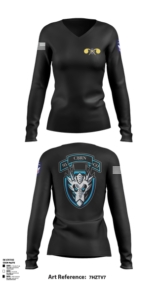 Women's Long Sleeve Vneck Shirt, 112th CRD, Army, Teamtime, Team time, sublimation, custom sports apparel, team uniforms, spirit wear, spiritwear, sports uniforms, custom shirts, team store, custom team store, fundraiser sports, apparel fundraiser