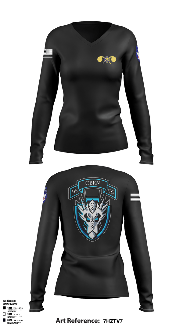 Women's Long Sleeve Vneck Shirt, 112th CRD, Army, Teamtime, Team time, sublimation, custom sports apparel, team uniforms, spirit wear, spiritwear, sports uniforms, custom shirts, team store, custom team store, fundraiser sports, apparel fundraiser