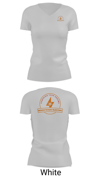 Womens Short Sleeve Vneck Shirt, Beach to Bay Electric, , Teamtime, Team time, sublimation, custom sports apparel, team uniforms, spirit wear, spiritwear, sports uniforms, custom shirts, team store, custom team store, fundraiser sports, apparel fundraiser