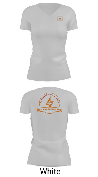 Beach to Bay Electric 35159163 Women's Short Sleeve V-neck Shirt - 19