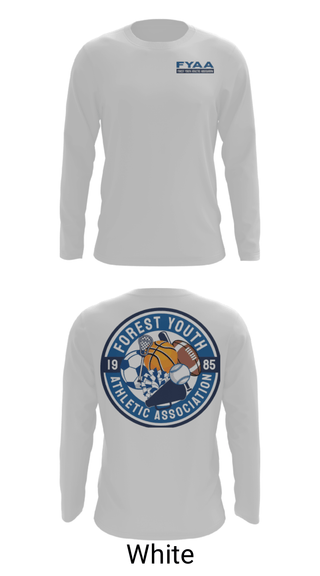 Long Sleeve Performance Shirt, Forest Youth Athletic Association Football, Football, Teamtime, Team time, sublimation, custom sports apparel, team uniforms, spirit wear, spiritwear, sports uniforms, custom shirts, team store, custom team store, fundraiser sports, apparel fundraiser