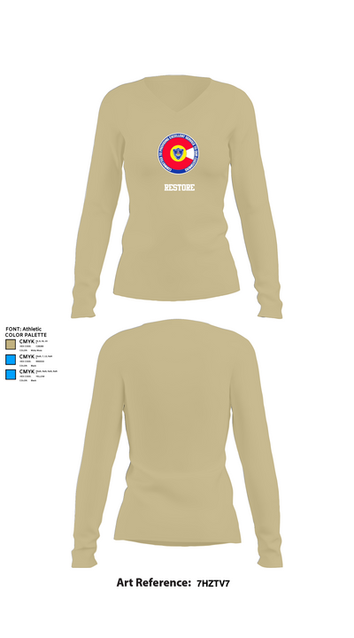 Restore 33265594 Women's Long Sleeve V-neck Shirt - 78