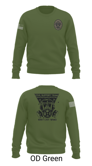 Crew Neck Sweatshirt, 61st CST, Army, Teamtime, Team time, sublimation, custom sports apparel, team uniforms, spirit wear, spiritwear, sports uniforms, custom shirts, team store, custom team store, fundraiser sports, apparel fundraiser
