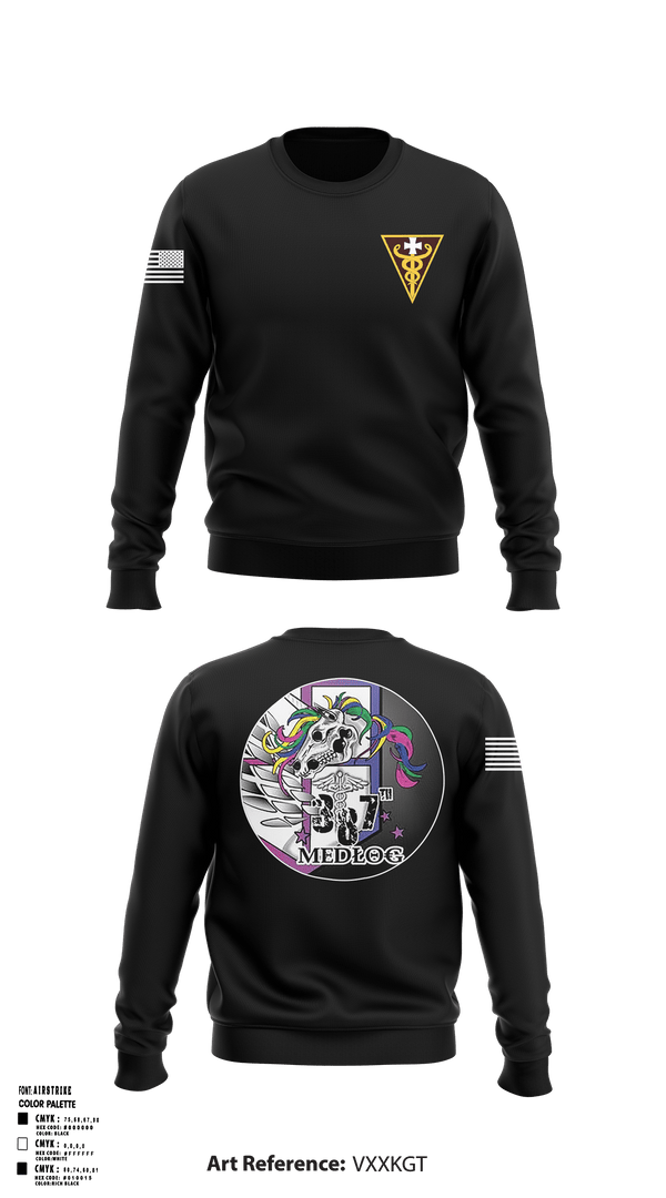 Crew Neck Sweatshirt, 387 Medical Logistics Company, , Teamtime, Team time, sublimation, custom sports apparel, team uniforms, spirit wear, spiritwear, sports uniforms, custom shirts, team store, custom team store, fundraiser sports, apparel fundraiser