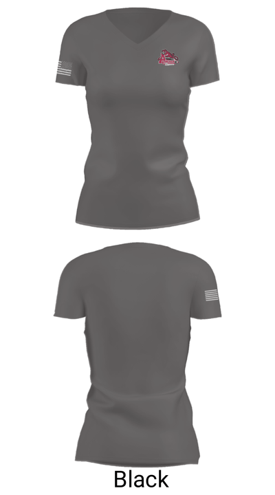 Archer High School Tennis 49257029 Women's Short Sleeve V-neck Shirt - 14