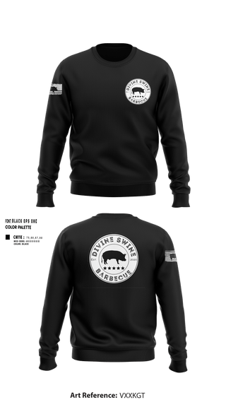 Crew Neck Sweatshirt, Divine Swine Barbecue, , Teamtime, Team time, sublimation, custom sports apparel, team uniforms, spirit wear, spiritwear, sports uniforms, custom shirts, team store, custom team store, fundraiser sports, apparel fundraiser