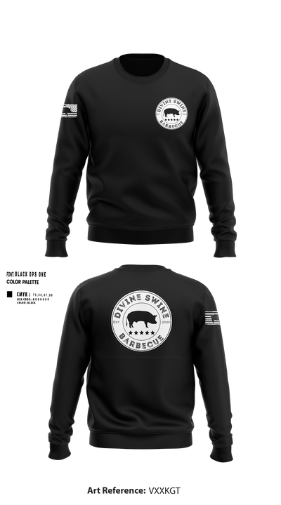 Divine Swine Barbecue 45499343 Crew Neck Sweatshirt - 27