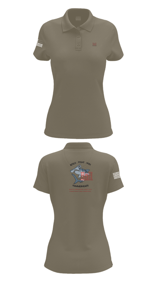 Women's Short Sleeve Performance Polo, 465 EVCC, Army, Teamtime, Team time, sublimation, custom sports apparel, team uniforms, spirit wear, spiritwear, sports uniforms, custom shirts, team store, custom team store, fundraiser sports, apparel fundraiser