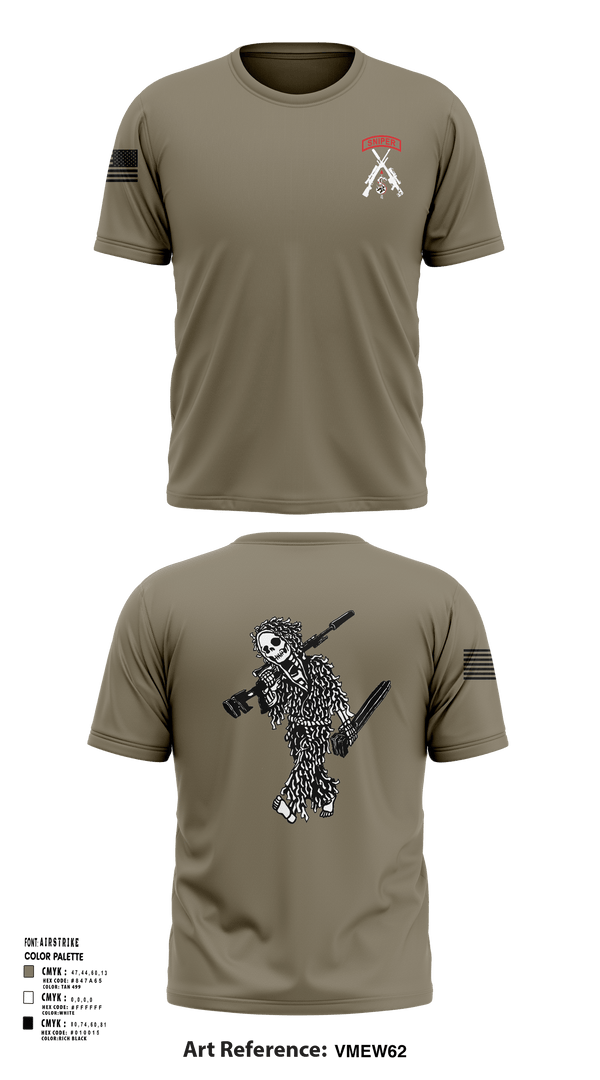 Short Sleeve Performance Shirt, 2-5 CAV Snipers, Army, Teamtime, Team time, sublimation, custom sports apparel, team uniforms, spirit wear, spiritwear, sports uniforms, custom shirts, team store, custom team store, fundraiser sports, apparel fundraiser