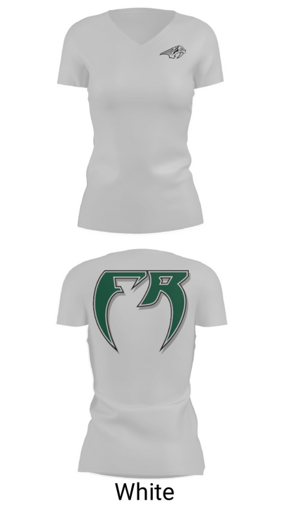 Fossil Ridge High School Baseball 9385458 Women's Short Sleeve V-neck Shirt - 7