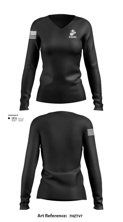 Delta force Women's Long Sleeve V-neck Shirt - 1