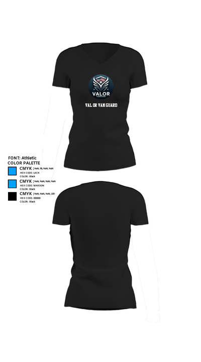 Valor Vanguard 9110054 Women's Short Sleeve V-neck Shirt - 37