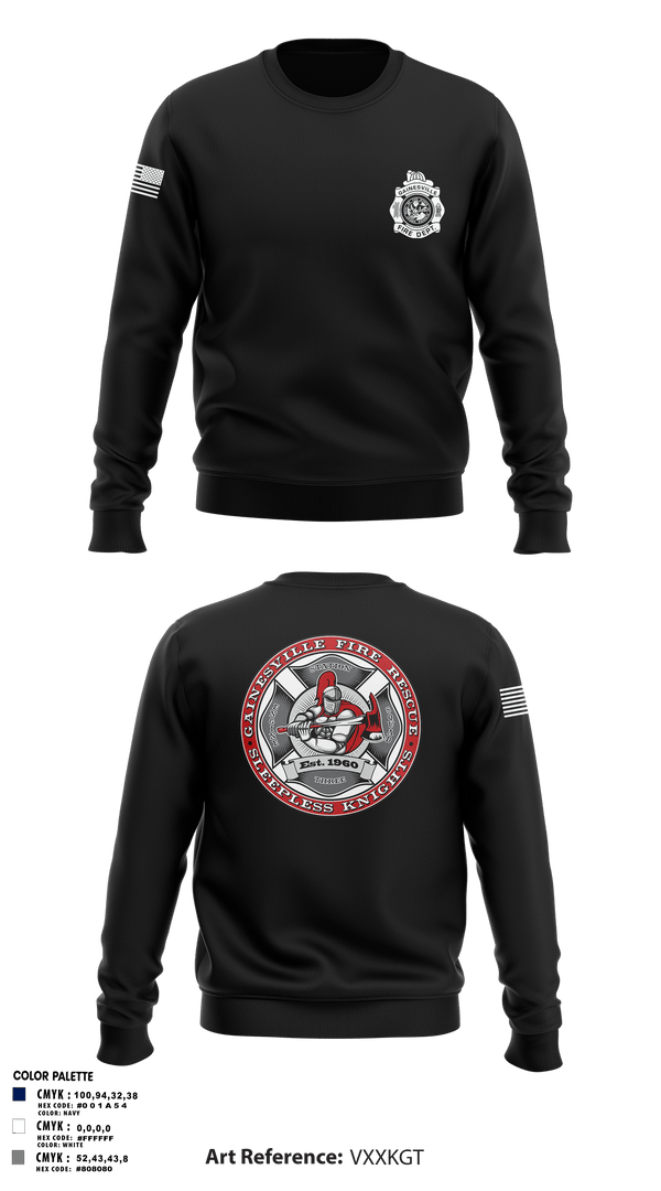 Crew Neck Sweatshirt, GFR Station 3, Fire Department, Teamtime, Team time, sublimation, custom sports apparel, team uniforms, spirit wear, spiritwear, sports uniforms, custom shirts, team store, custom team store, fundraiser sports, apparel fundraiser