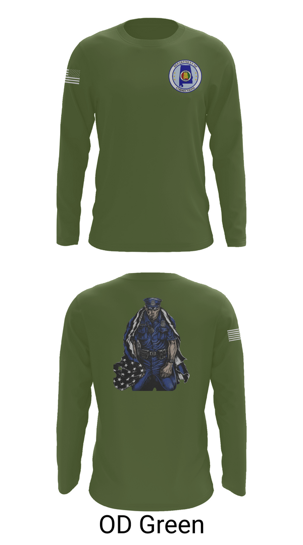 Long Sleeve Performance Shirt, Alabama Department of Corrections, Police, Teamtime, Team time, sublimation, custom sports apparel, team uniforms, spirit wear, spiritwear, sports uniforms, custom shirts, team store, custom team store, fundraiser sports, apparel fundraiser