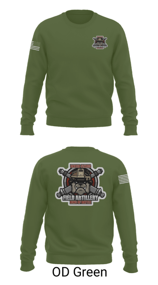 Crew Neck Sweatshirt, Bravo Battery, Army, Teamtime, Team time, sublimation, custom sports apparel, team uniforms, spirit wear, spiritwear, sports uniforms, custom shirts, team store, custom team store, fundraiser sports, apparel fundraiser