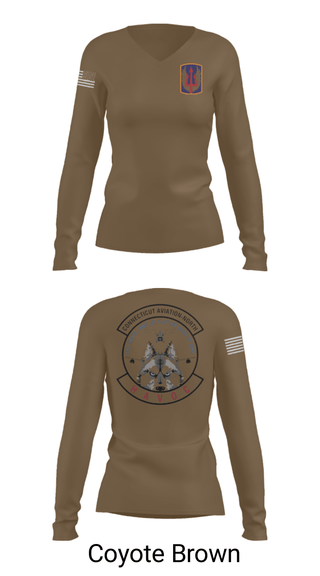 Womens Long Sleeve Vneck Shirt, 1-169th E Company, National Guard, Teamtime, Team time, sublimation, custom sports apparel, team uniforms, spirit wear, spiritwear, sports uniforms, custom shirts, team store, custom team store, fundraiser sports, apparel fundraiser