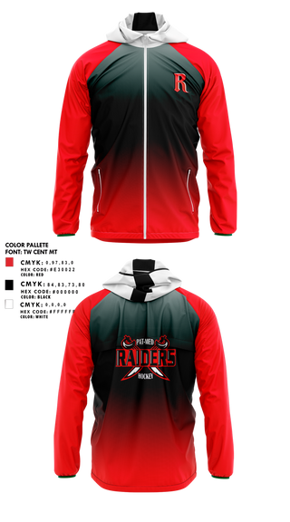 Windbreaker, Raiders, Ice Hockey, Teamtime, Team time, sublimation, custom sports apparel, team uniforms, spirit wear, spiritwear, sports uniforms, custom shirts, team store, custom team store, fundraiser sports, apparel fundraiser