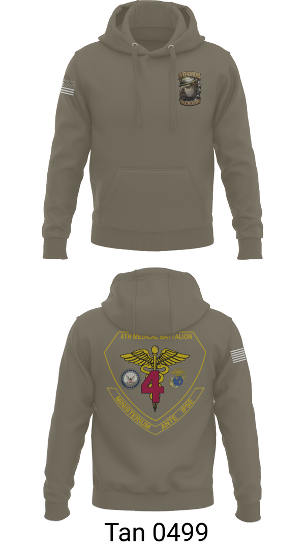 Hoodie, 4th Med Battalion, Marines, Teamtime, Team time, sublimation, custom sports apparel, team uniforms, spirit wear, spiritwear, sports uniforms, custom shirts, team store, custom team store, fundraiser sports, apparel fundraiser
