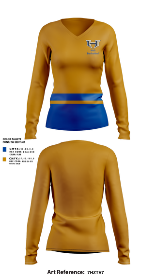 Womens Long Sleeve Vneck Shirt, Holt High School Basketball, Women's Basketball, Teamtime, Team time, sublimation, custom sports apparel, team uniforms, spirit wear, spiritwear, sports uniforms, custom shirts, team store, custom team store, fundraiser sports, apparel fundraiser
