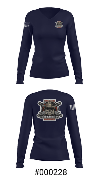 Women's Long Sleeve Vneck Shirt, Bravo Battery, Army, Teamtime, Team time, sublimation, custom sports apparel, team uniforms, spirit wear, spiritwear, sports uniforms, custom shirts, team store, custom team store, fundraiser sports, apparel fundraiser