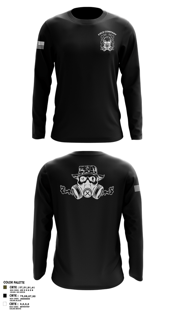 Long Sleeve Performance Polo, Field Company, Marines, Teamtime, Team time, sublimation, custom sports apparel, team uniforms, spirit wear, spiritwear, sports uniforms, custom shirts, team store, custom team store, fundraiser sports, apparel fundraiser