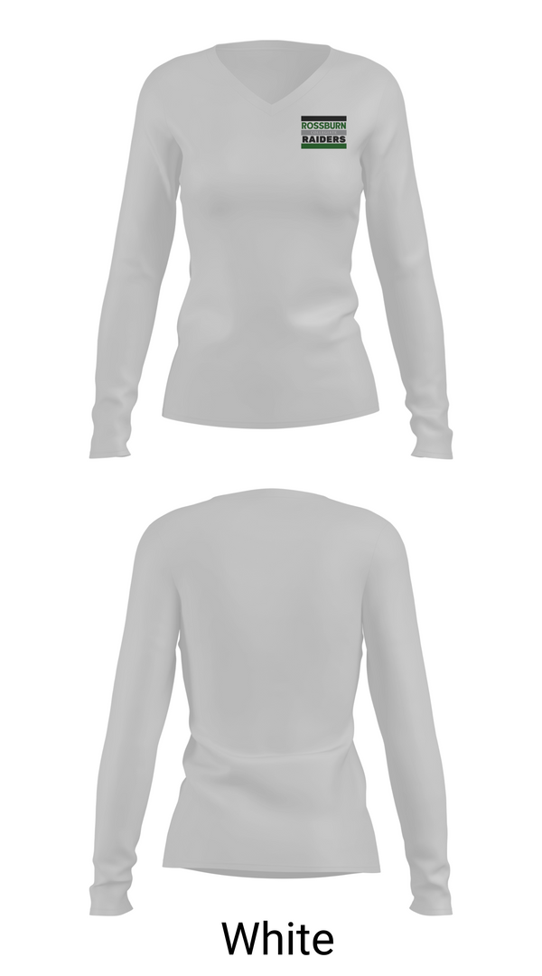 Womens Long Sleeve Vneck Shirt 1, Rossburn Collegiate Raiders, Spirit Store, Teamtime, Team time, sublimation, custom sports apparel, team uniforms, spirit wear, spiritwear, sports uniforms, custom shirts, team store, custom team store, fundraiser sports, apparel fundraiser