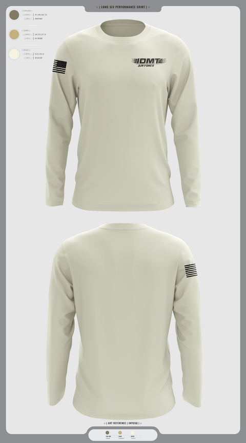 Long Sleeve Performance Shirt, IDMT, Air Force, Teamtime, Team time, sublimation, custom sports apparel, team uniforms, spirit wear, spiritwear, sports uniforms, custom shirts, team store, custom team store, fundraiser sports, apparel fundraiser