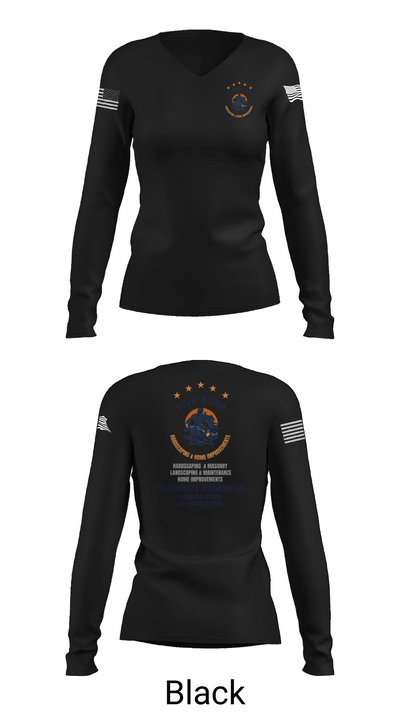 5 Star 18393940 Women's Long Sleeve V-neck Shirt - 35