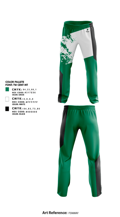 Creek Valley High School Basketball 92696286 Sweatpants - 1