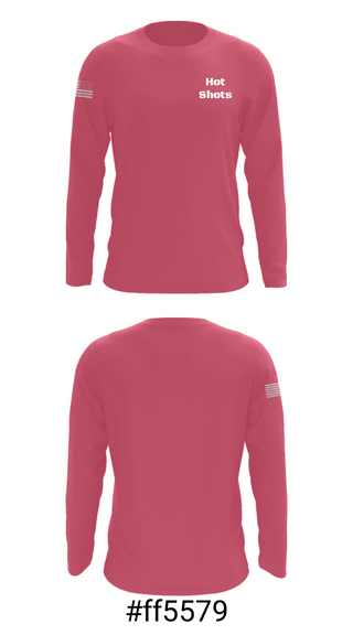 Long Sleeve Performance Shirt, Hot Shots, Women's Basketball, Teamtime, Team time, sublimation, custom sports apparel, team uniforms, spirit wear, spiritwear, sports uniforms, custom shirts, team store, custom team store, fundraiser sports, apparel fundraiser