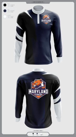 Quarter Zip Jacket, Maryland Strikers, Men's Volleyball, Teamtime, Team time, sublimation, custom sports apparel, team uniforms, spirit wear, spiritwear, sports uniforms, custom shirts, team store, custom team store, fundraiser sports, apparel fundraiser