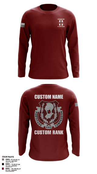 Long Sleeve Performance Shirt, 1st Medical Brigade, , Teamtime, Team time, sublimation, custom sports apparel, team uniforms, spirit wear, spiritwear, sports uniforms, custom shirts, team store, custom team store, fundraiser sports, apparel fundraiser