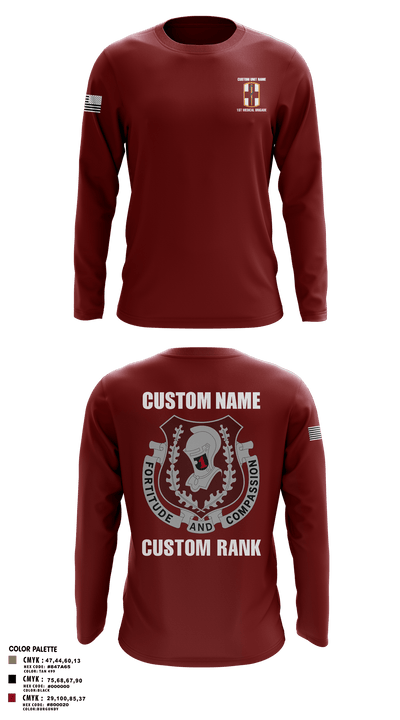 1st Medical Brigade 47127889 Long Sleeve Performance Shirt - 22
