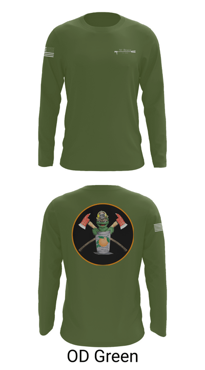 91 Bravo 3173818 Long Sleeve Performance Shirt 46