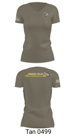 Womens Short Sleeve Vneck Shirt, Danbury Police Traffic Unit, Police, Teamtime, Team time, sublimation, custom sports apparel, team uniforms, spirit wear, spiritwear, sports uniforms, custom shirts, team store, custom team store, fundraiser sports, apparel fundraiser