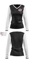 Camas High School Swimming 54044960 Women's Long Sleeve V-neck Shirt - 41
