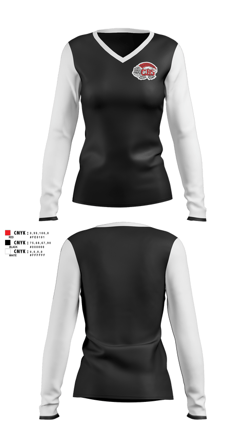 Womens Long Sleeve Vneck Shirt, Camas High School Swimming, Swimming, Teamtime, Team time, sublimation, custom sports apparel, team uniforms, spirit wear, spiritwear, sports uniforms, custom shirts, team store, custom team store, fundraiser sports, apparel fundraiser