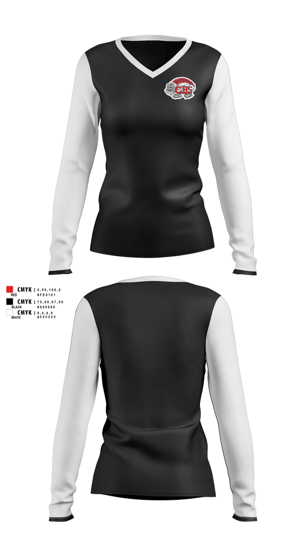 Womens Long Sleeve Vneck Shirt, Camas High School Swimming, Swimming, Teamtime, Team time, sublimation, custom sports apparel, team uniforms, spirit wear, spiritwear, sports uniforms, custom shirts, team store, custom team store, fundraiser sports, apparel fundraiser