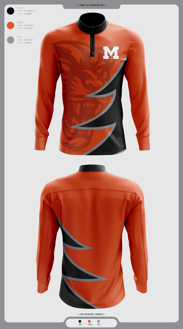 Quarter Zip Jacket, Milton Area Black Panthers, , Teamtime, Team time, sublimation, custom sports apparel, team uniforms, spirit wear, spiritwear, sports uniforms, custom shirts, team store, custom team store, fundraiser sports, apparel fundraiser