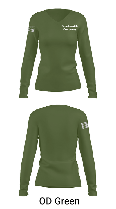 Blacksmith Company 85109179 Women's Long Sleeve V-neck Shirt - 57