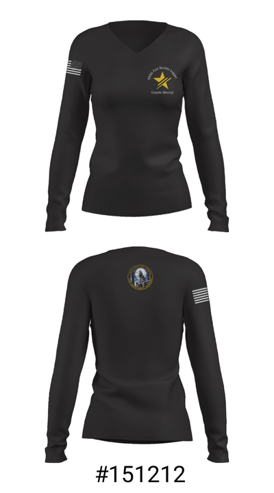USAG Fort Hunter Liggett 63264859 Women's Long Sleeve V-neck Shirt - 7
