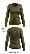 1-105th Cavalry 28213104 Women's Long Sleeve V-neck Shirt - 2