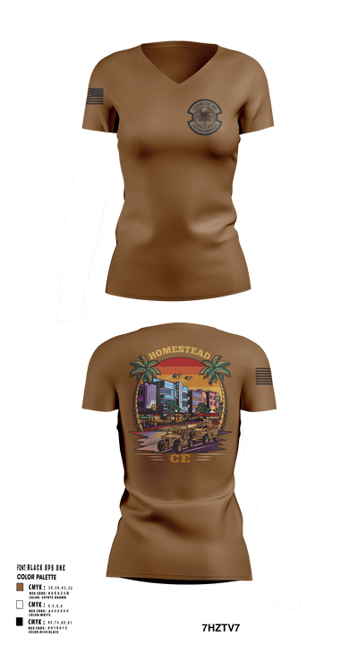 482D Civil Engineer Squadron 21891413 Women's Short Sleeve V-neck Shirt - 121