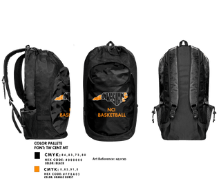 Gear Bag, NCI, Men's Basketball, Teamtime, Team time, sublimation, custom sports apparel, team uniforms, spirit wear, spiritwear, sports uniforms, custom shirts, team store, custom team store, fundraiser sports, apparel fundraiser