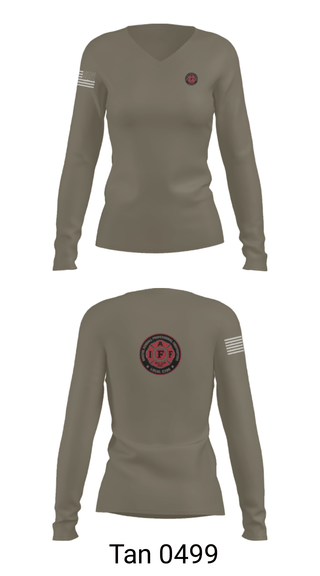 Women's Long Sleeve Vneck Shirt, Local 5386, Fire Department, Teamtime, Team time, sublimation, custom sports apparel, team uniforms, spirit wear, spiritwear, sports uniforms, custom shirts, team store, custom team store, fundraiser sports, apparel fundraiser
