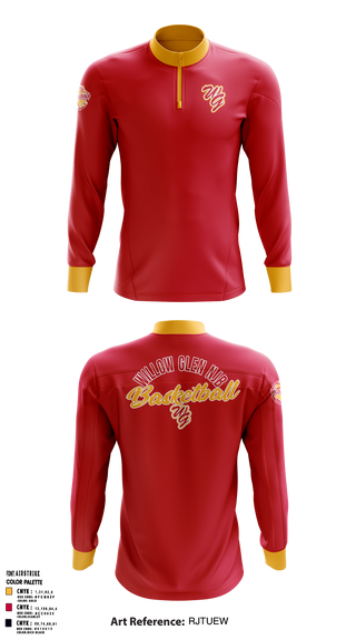 Quarter Zip Jacket, Willow Glen NJB Basketball, Men's Basketball, Teamtime, Team time, sublimation, custom sports apparel, team uniforms, spirit wear, spiritwear, sports uniforms, custom shirts, team store, custom team store, fundraiser sports, apparel fundraiser