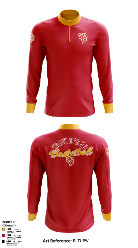 Quarter Zip Jacket, Willow Glen NJB Basketball, Men's Basketball, Teamtime, Team time, sublimation, custom sports apparel, team uniforms, spirit wear, spiritwear, sports uniforms, custom shirts, team store, custom team store, fundraiser sports, apparel fundraiser
